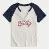 Easy Notch-Neck Sweet ’n Sporty Graphic Baby Tee