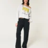Easy Off-the-Shoulder Iowa Hawkeyes Graphic Sweatshirt Easy Off-the-Shoulder Iowa Hawkeyes Graphic Sweatshirt