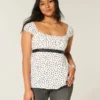 Easy satijnen babydolltop met strik Easy satijnen babydolltop met strik