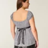 Easy satijnen babydolltop met strik Easy satijnen babydolltop met strik