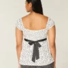 Easy satijnen babydolltop met strik Easy satijnen babydolltop met strik