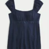 Easy satijnen babydolltop met strik Easy satijnen babydolltop met strik
