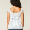 Easy satijnen babydolltop met strik Easy satijnen babydolltop met strik
