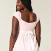 Easy satijnen babydolltop met strik Easy satijnen babydolltop met strik