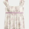 Easy satijnen babydolltop met strik Easy satijnen babydolltop met strik
