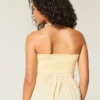 Easy Strapless Crochet Mix Babydoll Top Easy Strapless Crochet Mix Babydoll Top