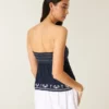 Easy Strapless Embroidered Babydoll Top