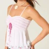 Easy Strapless Embroidered Babydoll Top