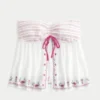 Easy Strapless Embroidered Babydoll Top