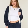 Faux fur gevoerde fleece vest zonder sluiting Faux fur gevoerde fleece vest zonder sluiting