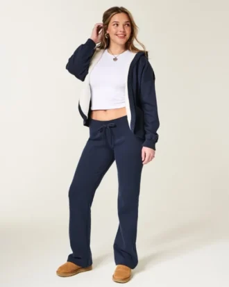 Faux fur gevoerde fleece vest zonder sluiting