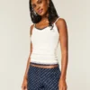 Flanellen short met ruches