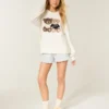 Flanellen short met ruches Flanellen short met ruches