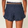Flanellen short met ruches