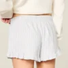 Flanellen short met ruches Flanellen short met ruches
