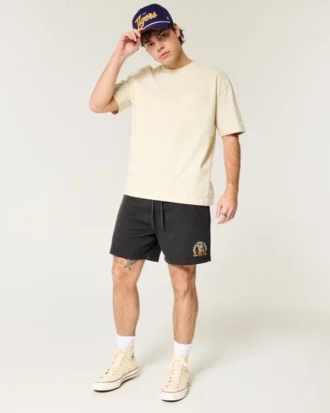 Fleece LSU Tigers Graphic Shorts tot halverwege het bovenbeen