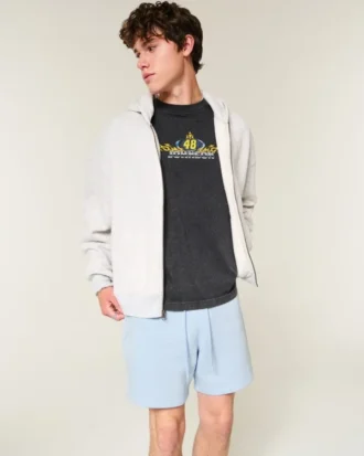 Fleece short tot boven de knie