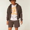 Fleece short tot boven de knie