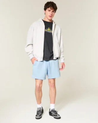 Fleece short tot boven de knie