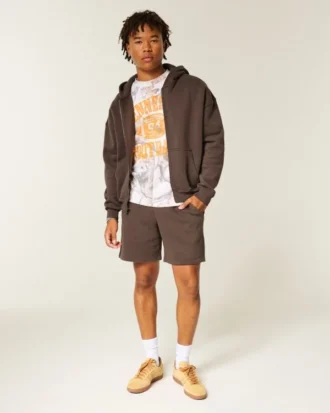 Fleece short tot boven de knie