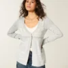 Flyaway babydoll-vest met lange mouwen Flyaway babydoll-vest met lange mouwen
