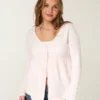Flyaway babydoll-vest met lange mouwen Flyaway babydoll-vest met lange mouwen