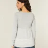 Flyaway babydoll-vest met lange mouwen Flyaway babydoll-vest met lange mouwen