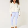 Geborduurd sherpa fleece jack
