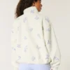 Geborduurd sherpa fleece jack