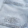 Geborduurde lichtgewassen skaterbaggyjeans Geborduurde lichtgewassen skaterbaggyjeans