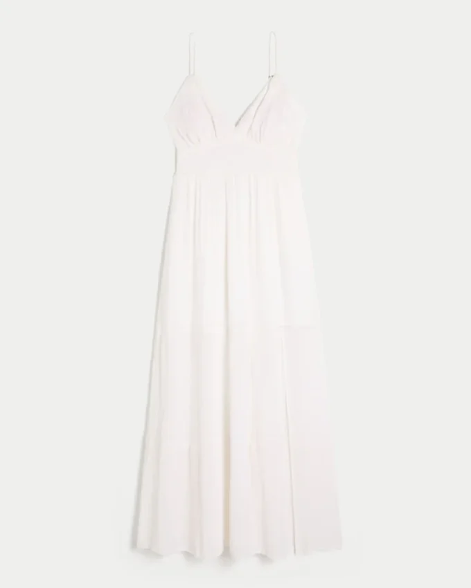 Geborduurde maxi-jurk Geborduurde maxi-jurk