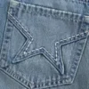 Geborduurde sterrenzakjes Denim minirok Geborduurde sterrenzakjes Denim minirok