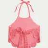 Gehaakte tanktop met hoge hals en open rug Gehaakte tanktop met hoge hals en open rug