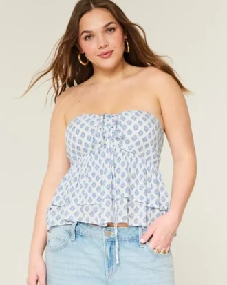 Gelaagde halter babydoll top