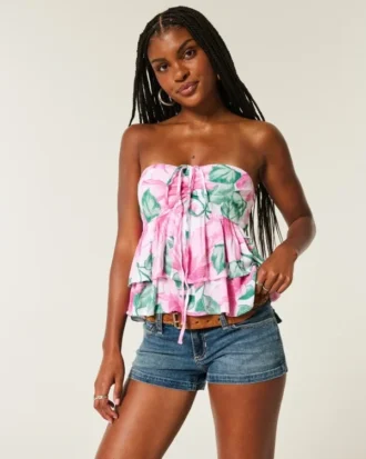 Gelaagde halter babydoll top