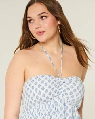 Gelaagde halter babydoll top