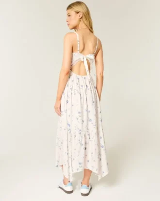 Gelaagde maxi-jurk