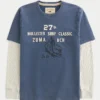 Gelaagde T-shirt met lange mouwen en surf-logo