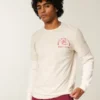 Gelaagde T-shirt met lange mouwen en wolfskop-print