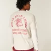 Gelaagde T-shirt met lange mouwen en wolfskop-print