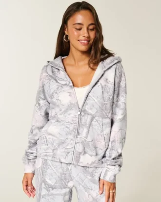 Gemakkelijkste camouflagehoodie met ritssluiting