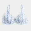 Geribbelde bikini-top met beugels en diep decolleté Geribbelde bikini-top met beugels en diep decolleté