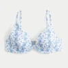 Geribbelde bikini-top met beugels en diep decolleté Geribbelde bikini-top met beugels en diep decolleté