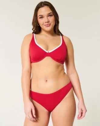 Geribbelde bikinibroek
