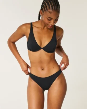 Geribbelde bikinibroek