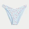 Geribbelde bikinibroekje met hoge beenuitsnijding