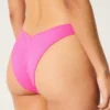 Geribbelde Cheekiest-bikinibroek met hoge pijpen en V-taille
