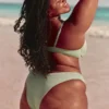 Geribbelde Cheekiest-bikinibroekje met hoge pijpen