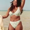 Geribbelde Cheekiest-bikinibroekje met hoge pijpen