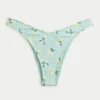 Geribbelde Cheekiest-bikinibroekje met hoge pijpen